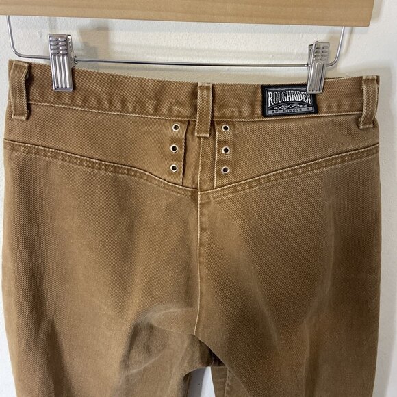Vintage Rough Rider High Jeans Woman 9/10 Brown Western 30x32  Mom Tan - Picture 2 of 8